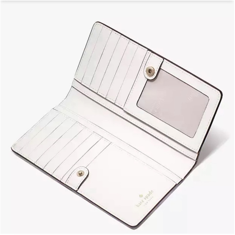 Kate Spade Rose Dana Large Slim Bifold Wallet - Picture 9 of 11